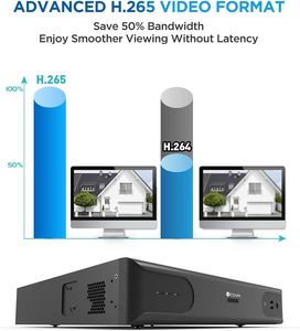 Enregistreur vidéo réseau 64 canaux H.265 12MP NVR compatible avec les caméras IP PoE 8 SATA jusqu'à 80 To Accès à distance <span class=keywords><strong>Enregistrement</strong></span> 24h/24 et 7j/7 - Product Image 4