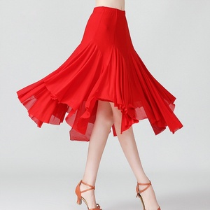 Jupe <span class=keywords><strong>tutu</strong></span> de danse de salon pour <span class=keywords><strong>femme</strong></span> adulte, en maille, professionnelle, à taille élastique, personnalisable par détection de point d'arrêt, pour scène et tenue de danseuse - Product Image 3