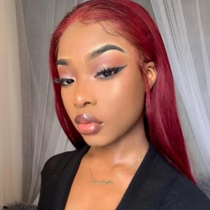 Perruque synthétique de luxe rouge vin, fibre Futura de haute qualité, dentelle HD synthétique, longueurs longues et courtes, prix de gros pour les femmes noires - Product Image 1