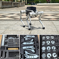Robot quadrupède Doingwin TW-12 à charge utile élevée (8 kg), châssis en alliage d'aluminium, kit robotique DIY open source pour la montée d'escaliers, idéal pour les projets STEM