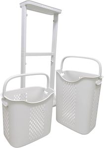 Creative Eco-Friendly PP <b>Plastic</b> Modern Multifunction Bathroom Storage <b>Baskets</b> Rolling Design for Clothing Laundry Household - Product Image 2