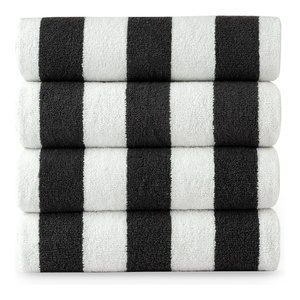 Màu Sắc Khách Sạn Tùy Chỉnh Kích Thước Khăn 100% Mềm <span class=keywords><strong>Cotton</strong></span> Chất Liệu Thời Trang Sọc Siêu Thấm Nhanh Chóng Vận Chuyển Bãi Biển Khăn - Product Image 3