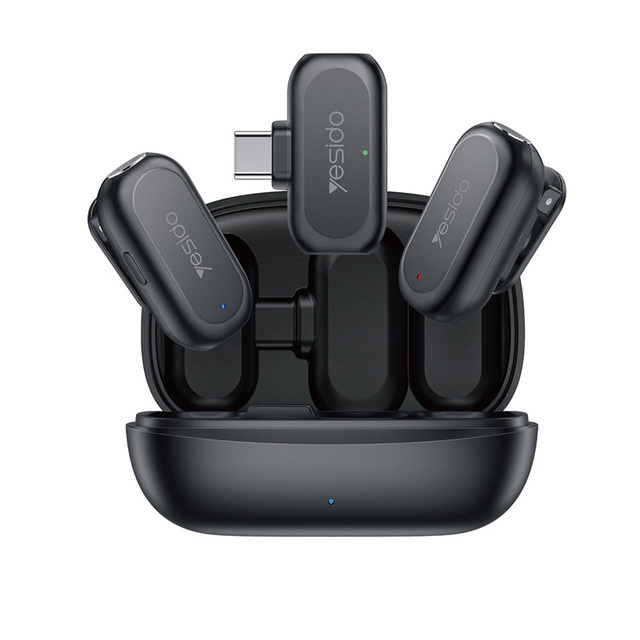 Yesido 2.4G Wireless Type-C Ports 50 Meters High-fidelity Output Magnetic Clip AI Noise-cancelling Microphone KR22