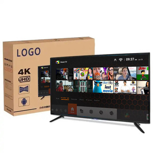 Téléviseur intelligent OEM ODM d'usine, 55 pouces, verre trempé, 55'', sans cadre, 4K 2K, télévision numérique Android - Product Image 1