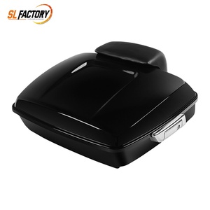 Nueva Bolsa Trasera para Motocicleta, Color Negro Brillante, Tamaño <span class=keywords><strong>Chopper</strong></span> de 10.7 Pulgadas, con <span class=keywords><strong>Respaldo</strong></span>, Compatible con Harley Touring Road Street Glide 2014-2023 - Product Image 1