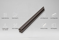 Lumière linéaire LED encastrée dans les panneaux muraux intérieurs, panneaux muraux décoratifs pour hôtels résidentiels YB3001-23-1