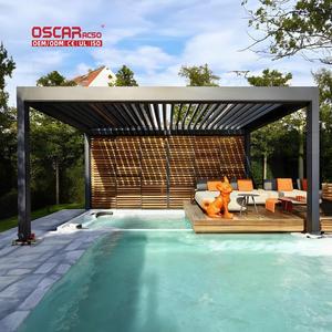 <span class=keywords><strong>Techo</strong></span> <span class=keywords><strong>de</strong></span> lamas <span class=keywords><strong>de</strong></span> aluminio retráctil automático con <span class=keywords><strong>lona</strong></span> y cortina <span class=keywords><strong>para</strong></span> jardín, <span class=keywords><strong>patio</strong></span>, terraza, pérgola exterior - Product Image 1