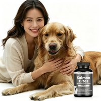 FortiFlora Custom Salmon Bites Soft Chews untuk Anjing Probiotik Multivitamin Omega 3-6-9 Dukungan Imunitas Asam Lemak OEM