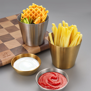 304 thép không gỉ thanh khoai tây chiên gà rán Snack Bát bia lạnh Uống Thủy Tinh sáng tạo Salad sốt cà chua nhúng Món Ăn Gia vị bát - Product Image 2