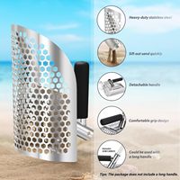 Pelle de sable pour la détection de métaux, détecteur de métaux robuste, pelle de recherche de plage, outil de détection de métaux en acier inoxydable, pelle à creuser