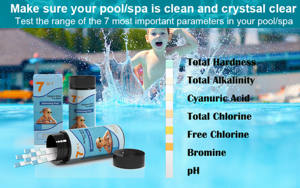 Bandelettes de test chimique pour eau de piscine 7 en 1 Bandelettes de test pour spa à 7 niveaux de chlore - Product Image 3