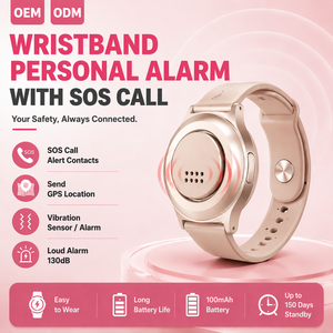 Bracelet GPS rechargeable avec appel SOS et SMS de localisation vers les contacts d'urgence pour femmes et personnes âgées