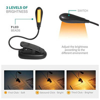 Nouvelle lampe de lecture LED flexible ambre rechargeable par USB, protection oculaire, lumière pour pupitre de musique, anti-lumière bleue