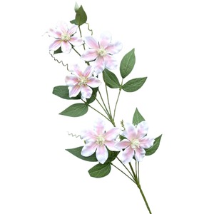 Clematis artificiel Quan Zhengxing 80 cm, fleur en soie pour décoration de mariage et de maison, violet, violet clair, rose, bleu, rouge - Product Image 5