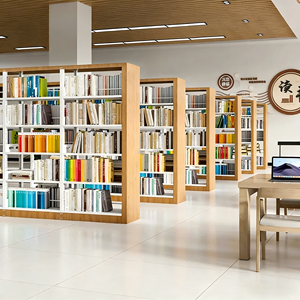 Estanterías Metálicas Ajustables de Múltiples Niveles para Librerías, Exhibidores de Libros, Estantes de Hierro para Bibliotecas - Product Image 1