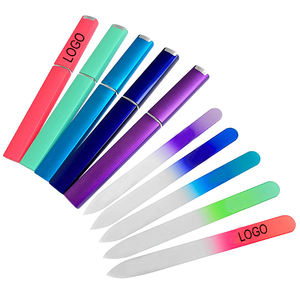 Campione gratuito Logo personalizzato colorato professionale strumenti per Nail Art durevole lima per unghie in vetro per Manicure con custodia - Product Image 1