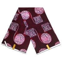 Tissu en Coton Jacquard Imprimé Wax Doré Africain de 6 Yards, Motif Pierre Dorée, 100% Coton, pour Conception de Vêtements et Textiles Africains - Vente en Gros