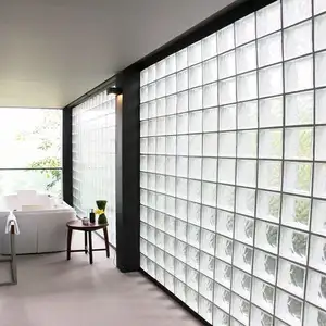 In vendita mattone di vetro trasparente ecologico resistente blocco di vetro di cristallo di dimensioni personalizzate per la decorazione della costruzione
