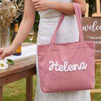 Sac fourre-tout en velours côtelé personnalisé pour femme, idéal pour le quotidien |   Sac à main personnalisé tricoté à la main avec fermeture éclair, idéal pour le travail, les voyages, les week-ends, les mariages