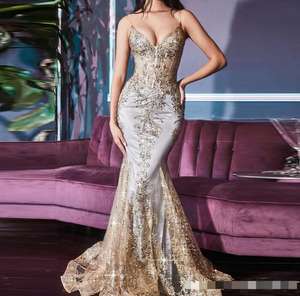 Vestidos de Noche de Gala con Corsé de Sirena, Lentejuelas Brillantes y Bordados Únicos - Product Image 5