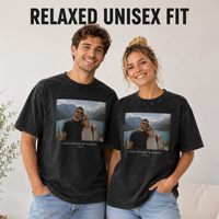 T-shirt Homme Vintage Délavé 230g, Effet Usé, Manches Courtes, Col Rond, Impression Personnalisée, Streetwear