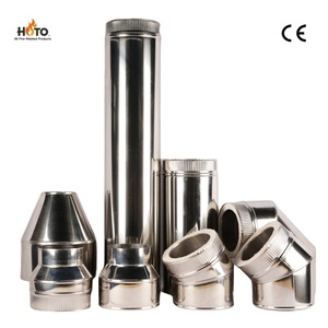 Tuyau de cheminée isolé à <span class=keywords><strong>double</strong></span> <span class=keywords><strong>paroi</strong></span> en acier inoxydable poli miroir, à enfiler, garantie de plus de 5 ans pour les poêles à bois et les cheminées - Product Image 6