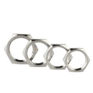 Tuerca Hexagonal Delgada de Acero Inoxidable, Plateada en Zinc, Pulida, con Rosca Métrica a la Derecha - Product Image 1