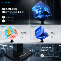 VISLAT Écran vidéo LED Magic Cube couleur pleine, nouveau design, étanche, commercial, IP65, affichage publicitaire 4/5 faces