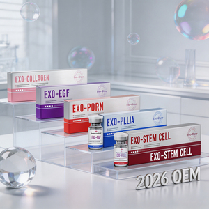 Sérum GLOW à l'acide hyaluronique et aux exosomes OEM, ingrédients complets : COLLAGÈNE, PLLA, CELLULES SOUVENIRIENNES, EGF, PDRN, hydratant, nourrissant, éclaircissant pour le visage - Product Image 2