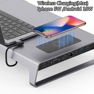 एक्सपुट नया आया यूएसबी टाइप सी वायरलेस चार्जिंग हब एचडीएमआई-संगत ईथरनेट 1000 एमबीपीएस टाइप-सी यूएसबी-सी लैपटॉप डॉकिंग स्टेशन 11 इन 1 - Product Image 5