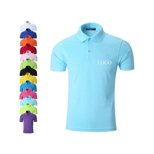 Sales promotion Custom logo solid color plain blank pique polyester embroidery Washed t shirt cotton t-shirts men's polo shirts