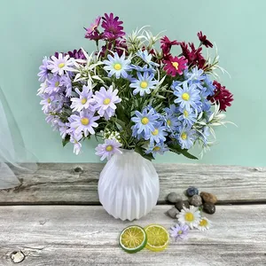 Fleurs artificielles en soie, bouquet de 30 têtes de marguerites, décoration florale pour la maison, vente en gros - Product Image 1