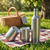 Ensemble de Gobelets Isothermes en Acier Inoxydable 304 de 750 ml, Isolation Thermique 12-24 Heures, Portable, Idéal pour le Vin – Nouveauté et Vente Flash