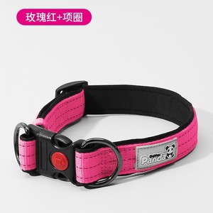 Reflective Pet Collar Adjustable Nylon <b>Dog</b> Neck Strap Buckle Leash Loop <b>for</b> Outdoor Walking - Product Image 6
