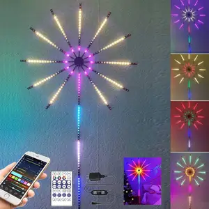 Indoor App Diy Music Sync Party Verlichting Led Smart Strip Licht Afstandsbediening Kerst Decor Vuurwerklamp Led Vuurwerklichten