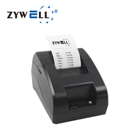 Imprimante thermique sans encre de format compact ZYWELL, imprimante de reçus thermique de 58 mm pour point de vente