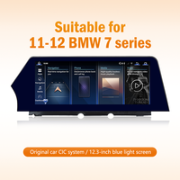 Pantalla de Navegación para Automóvil HD de 12.3 Pulgadas con Diseño de Panel para BMW Serie 7 2011 2012 con Sistema CIC, Bluetooth, Voz Inteligente, Estéreo para Automóvil