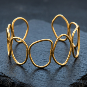 Bracelets de luxe en laiton les plus recherchés, personnalisables, option plaqué or ou argent sterling, chaîne de manchette classique pour femme, tendance - Product Image 2