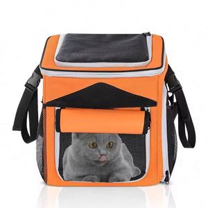 Free Sample Outdoor Travel <b>Bike</b> Sports Cat <b>Dog</b> Carrier Case Bicycle Front <b>Dog</b> Bag <b>Basket</b> Bicycle Pet Carrier <b>with</b> Rain Cover - Product Image 2