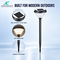 Lampe solaire de jardin moderne 2W, lampadaire extérieur sur piquet, batterie 3000mAh pour pelouse, cour et aménagement paysager