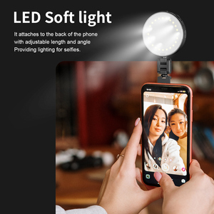 Electric Magnetic Foldable Phone Stand | 360° <b>Rotation</b> Retractable + LED Fill Light | Electric Suction Cup Strong Grip| Portable - Product Image 4