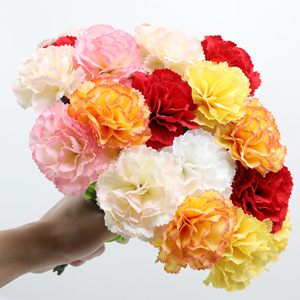 Bouquet de carnations artificielles Guanyi, fleurs en soie réalistes, décoration de mariage et de maison, ensemble de 5 couleurs - Product Image 4