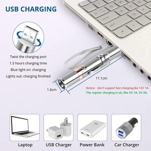 Gato de interior multifuncional láser gato Teaser Stick <span class=keywords><strong>7</strong></span> opciones de ajuste USB carga directa gato persiguiendo y jugando juguete - Product Image 5