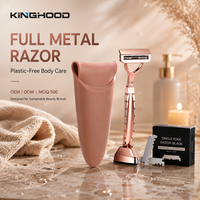 KINGHOOD Collection Cadeau Premium pour la Salle de Bain Rasoir de Toilettage Féminin Solution de Soin Corporel Premium Rasoir Métallique Coffret Cadeau