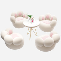 Canapé paresseux en forme de patte de chat, chaise individuelle mignonne de dessin animé, fauteuil de sol en peluche douce pour la maison, la chambre, le salon, couleur personnalisable