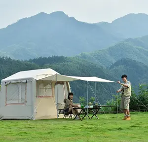 HISPEED 캠핑 엔 플린 에어 텐트 빅 8 피트 * 8 피트 방수 UPF50 + 풍선 버섯 하우스 텐트