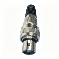 Connecteur XLR Femelle 3 Broches en Gros avec Verrouillage Métallique pour Microphone, Table de Mixage Audio, Amplificateur, Enregistrement Sonore en Direct et Studio