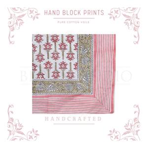 Pareo de algodón con estampado a mano de Coral Azucarado y Salvia de Texas para mujer, ligero, para cubrir el bikini, ropa de verano - Product Image 3