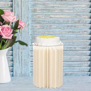 Accesorios <span class=keywords><strong>de</strong></span> decoración <span class=keywords><strong>de</strong></span> camino <span class=keywords><strong>de</strong></span> boda mesa <span class=keywords><strong>de</strong></span> postre plegable deformada papel Kraft columna romana adornos acrílico cilindro redondo <span class=keywords><strong>Plin</strong></span> - Product Image 4