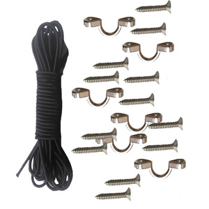 Hhp Anchor Metal C Type <b>Hook</b> Screw Set 6 Pcs With 2M Elastic Rope For <b>Boat</b> Retrofit Upgrade - Product Image 3